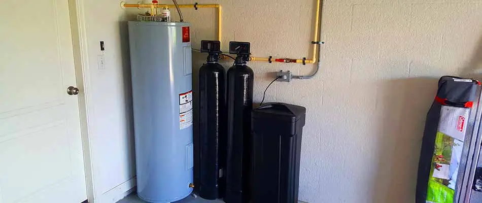Water heater and filtration system installed in the home of a resident in Riverview.