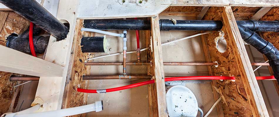 Repiping in open home floors near Riverview, FL.