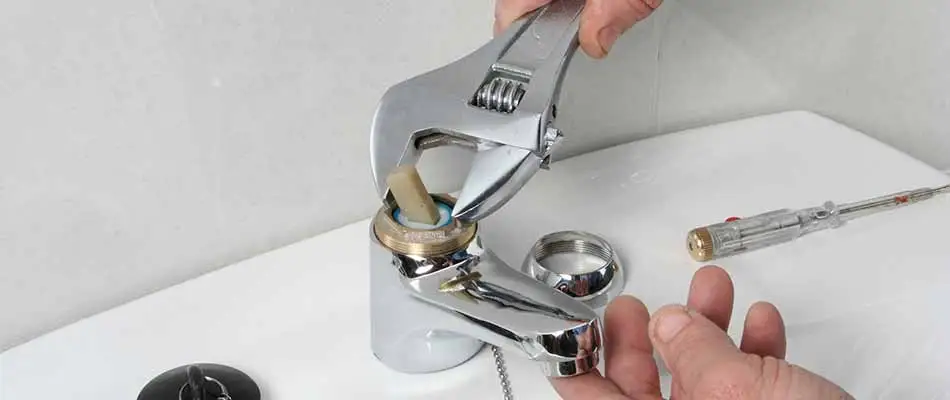 Bathroom sink faucet installation in Brandon, FL.