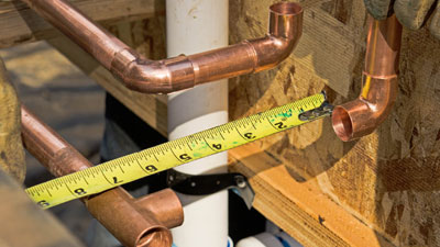 Repiping old plumbing in aging home.